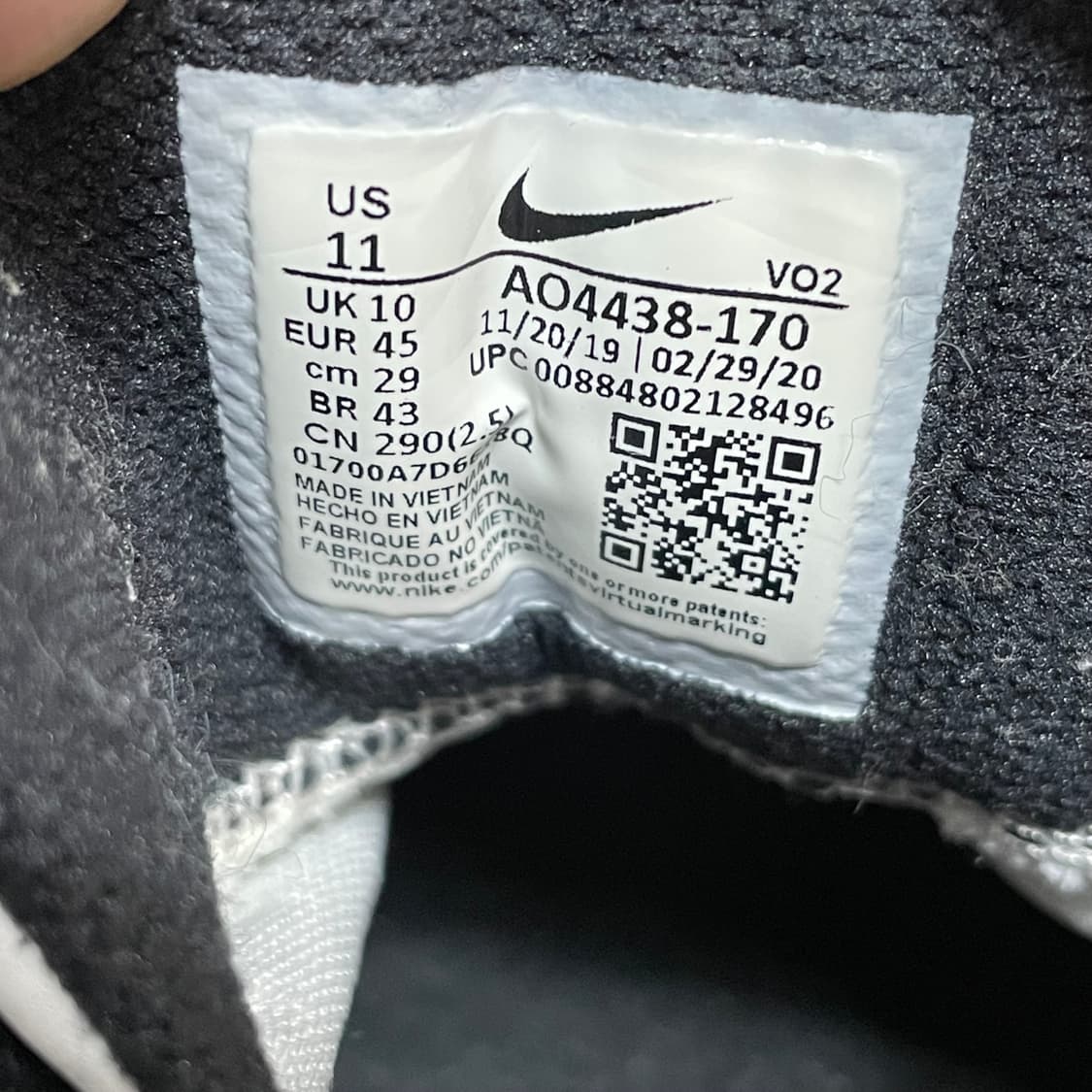 [290] 나이키 카이리 플라이트 화이트/블랙 농구화 상품이미지6