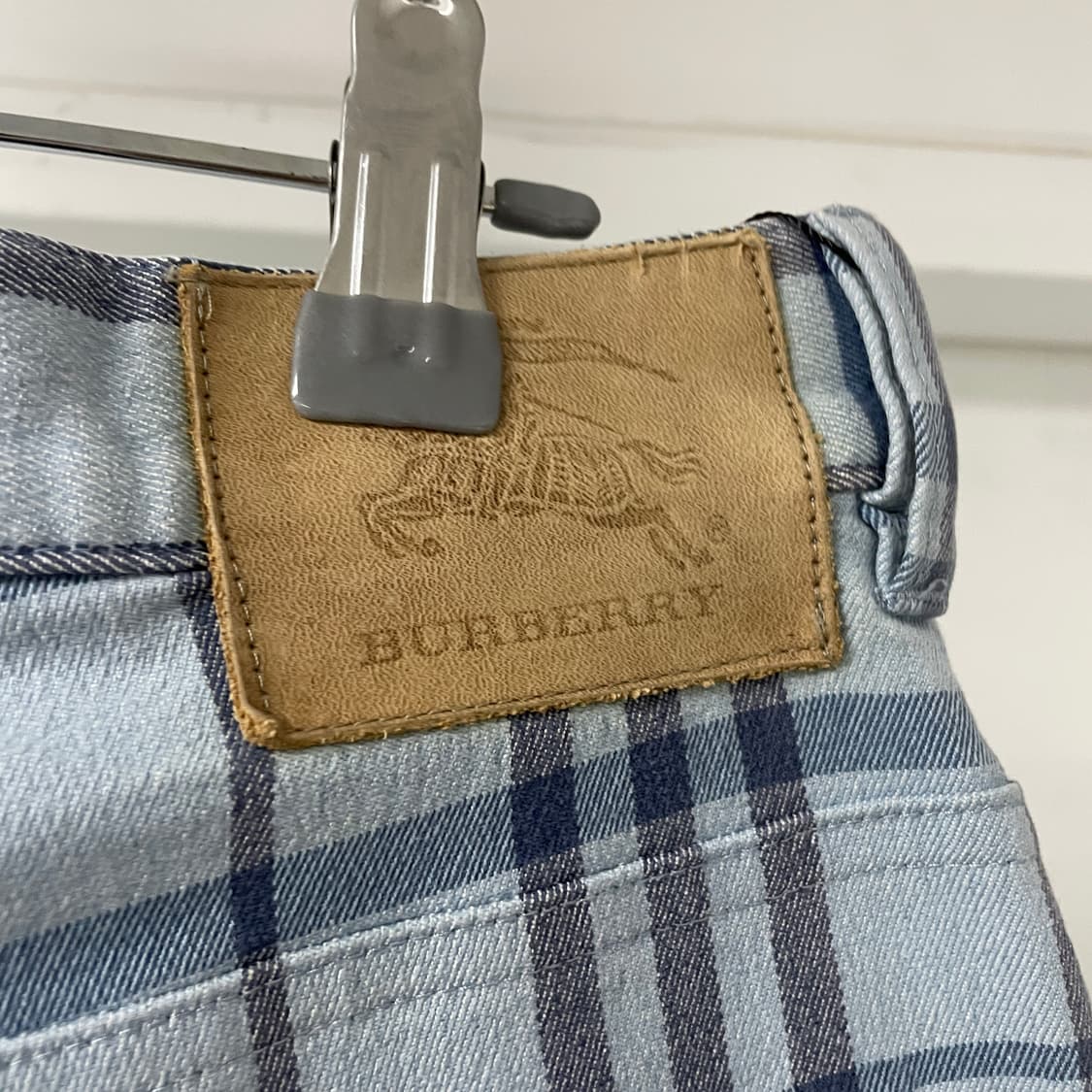 버버리 노바 체크 팬츠 블루 32 상품이미지4