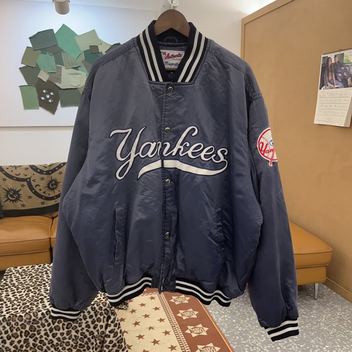 마제스틱 스트릿 빈티지 양키스 바시티 자켓 XXL C09424 상품이미지3