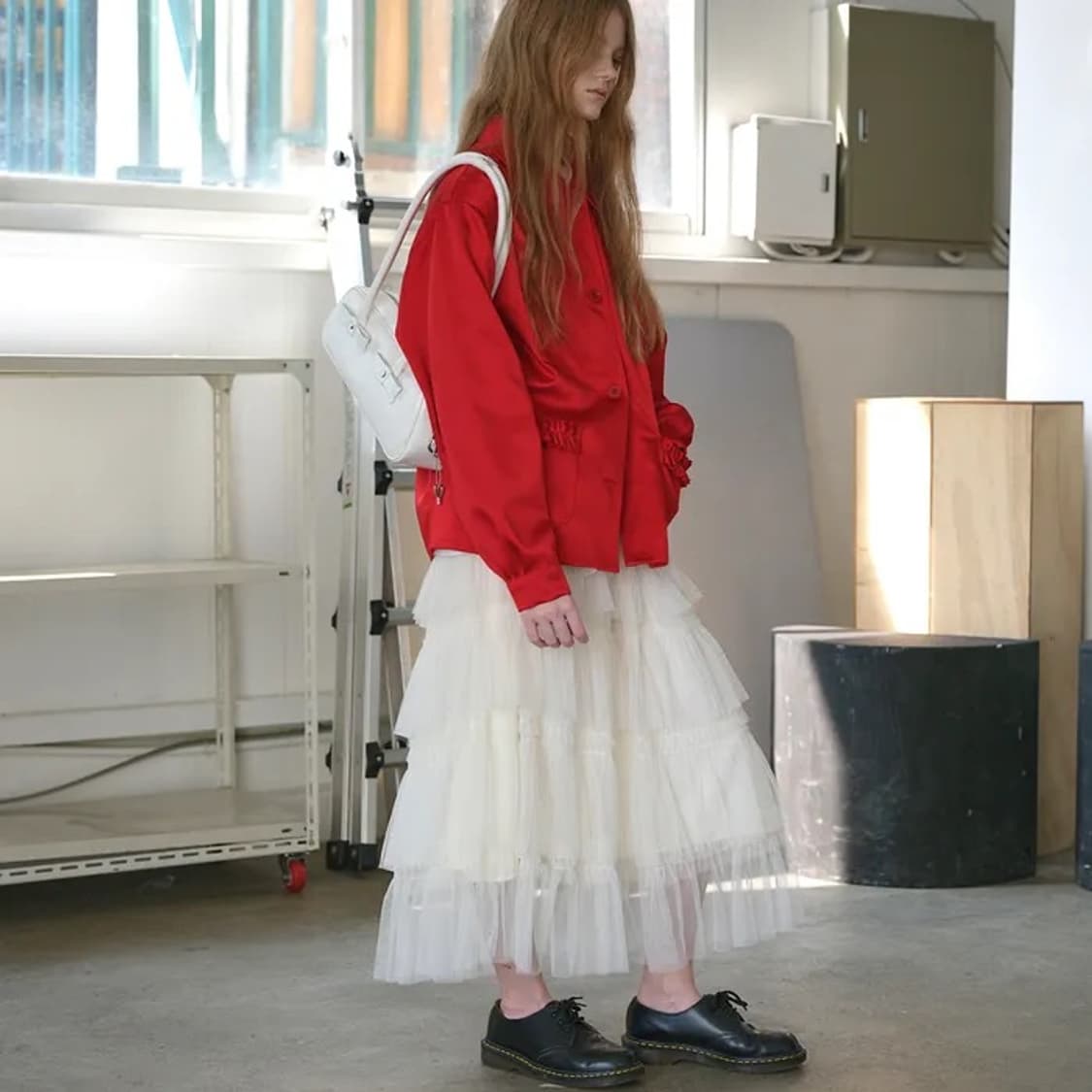 생긴 스튜디오 러플 스커트 상품이미지1