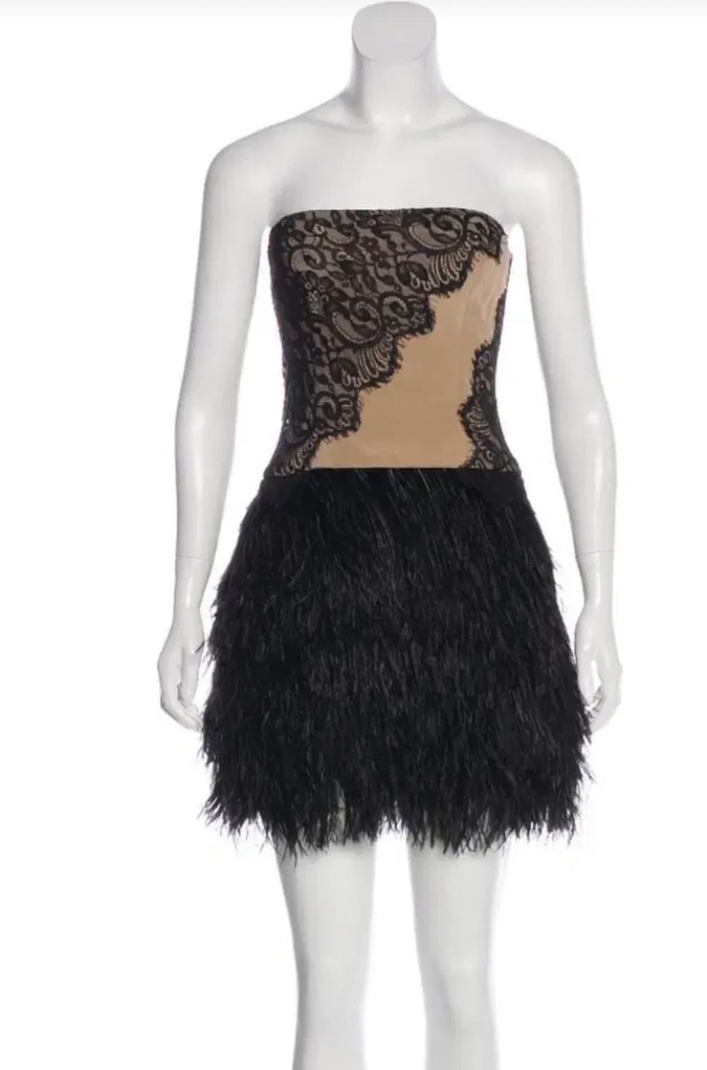 리얼 타조털 실크 오뜨꾸뛰르 드레스 상품이미지1