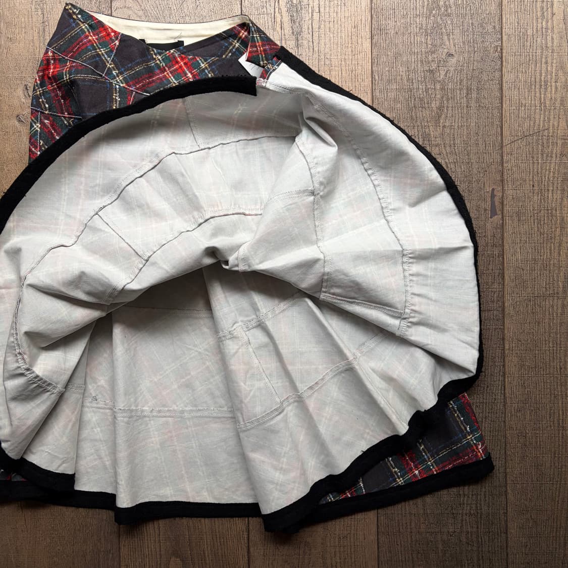 Check Printing Belt Wrap Skirt 상품이미지9