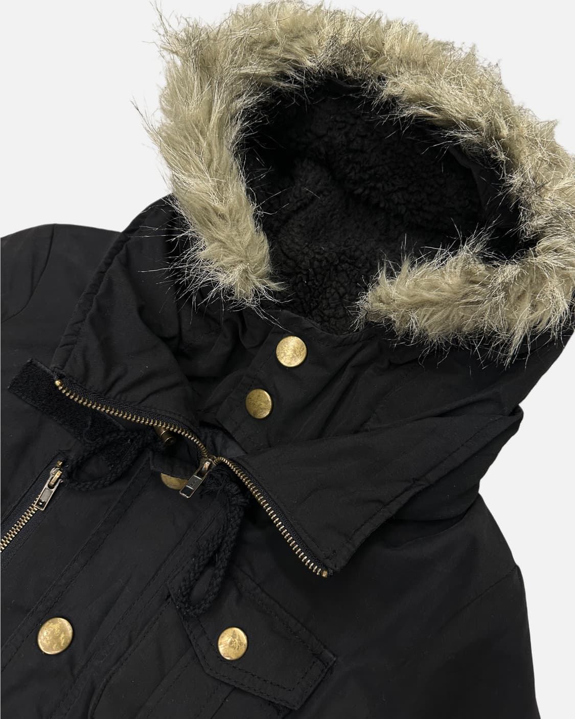 black fur hood field parka 상품이미지4