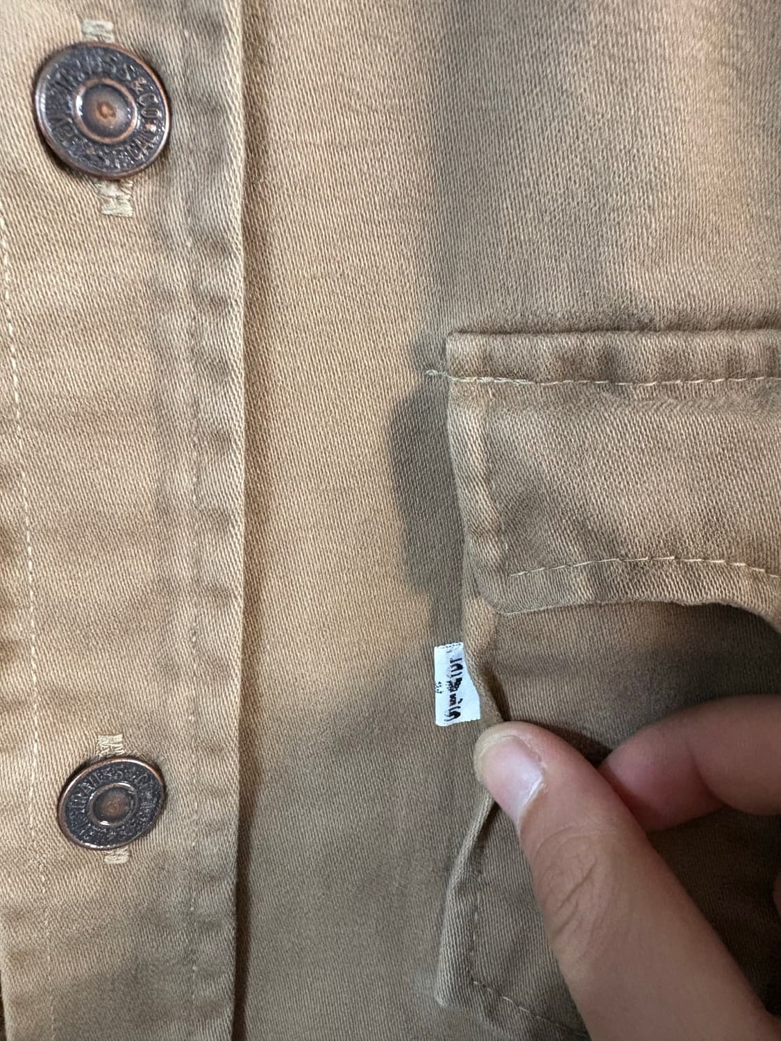 70’s USA Levis White tab  Moleskin JK 상품이미지3