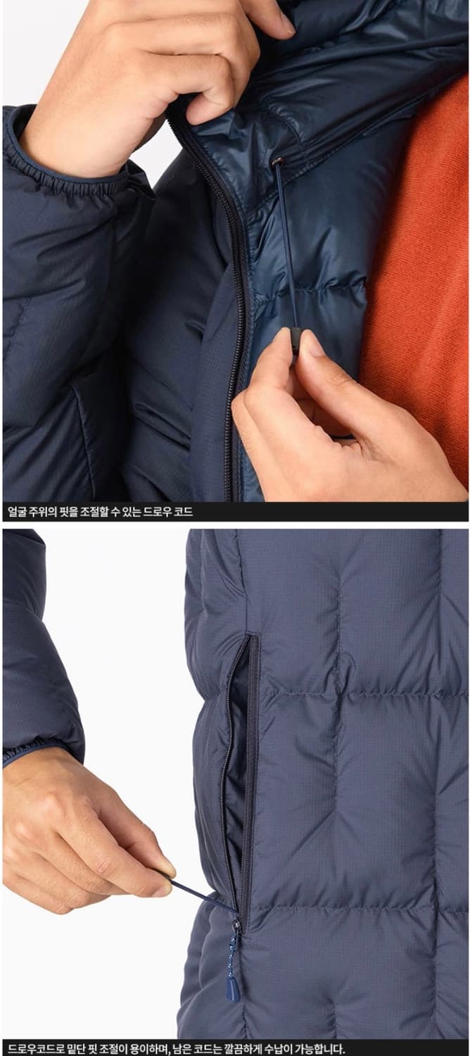 몽벨 경량패딩 네이지 다운 파카 L사이즈 블랙 상품이미지6