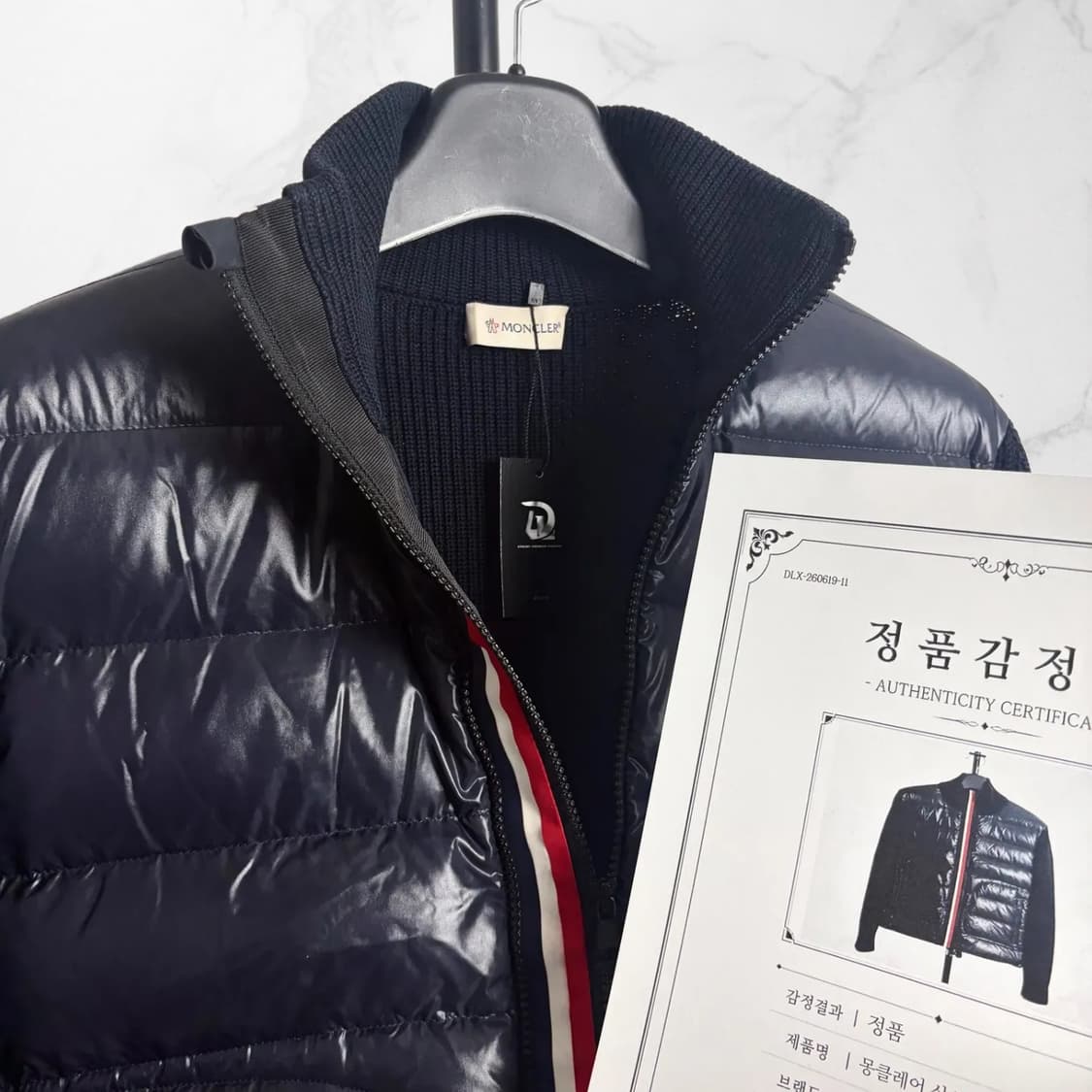 몽클레어 삼선 유광 니트패딩 S 상품이미지2