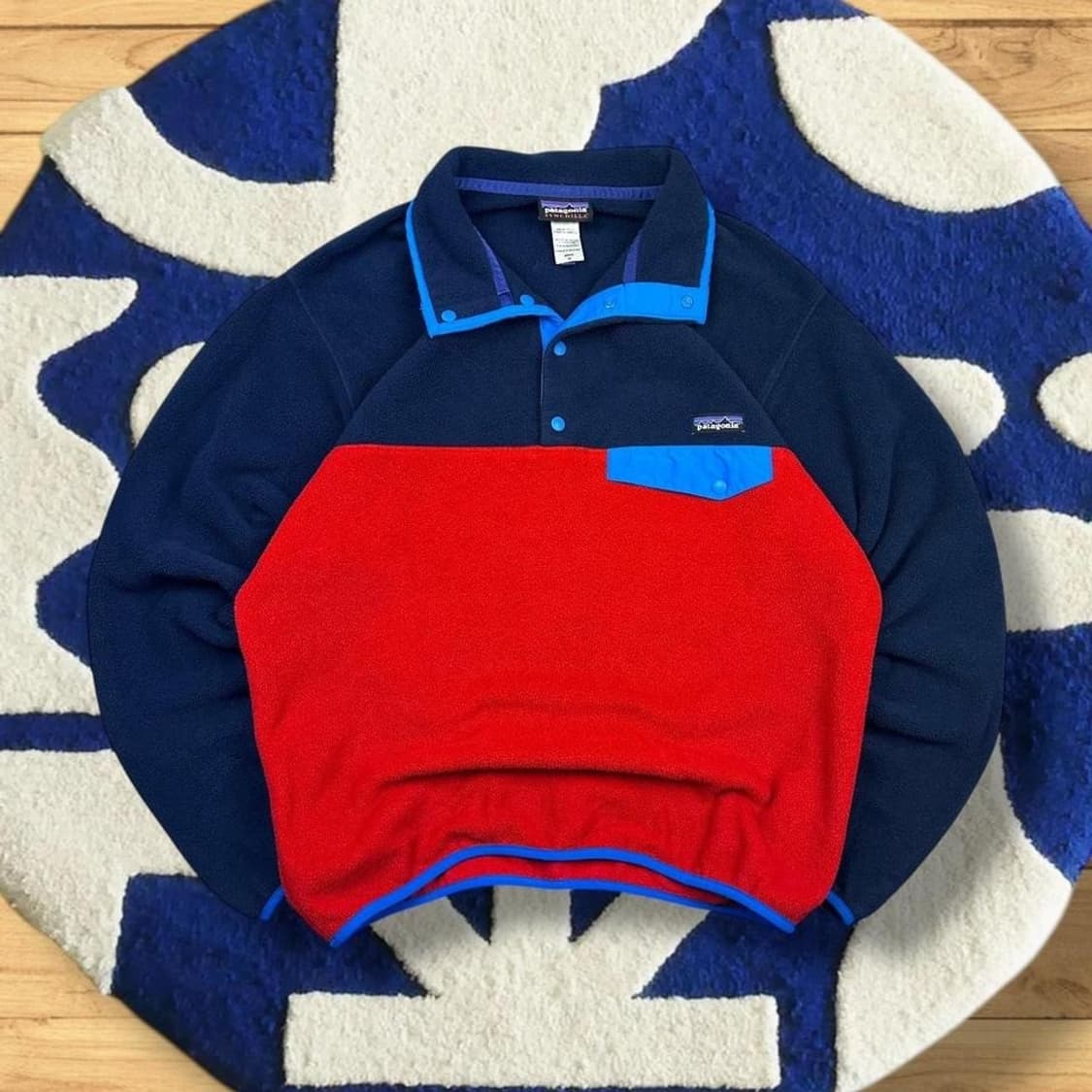 10s 파타고니아 신칠라 스냅-T 네이비/레드 상품이미지1