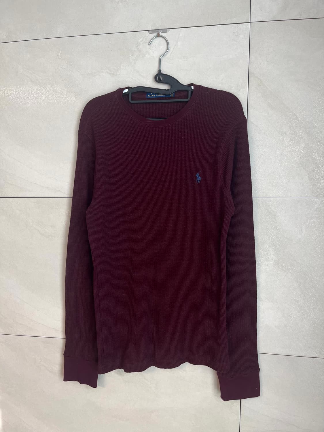 폴로 랄프로렌 버건디 와플 롱슬리브 니트 [L] 상품이미지3