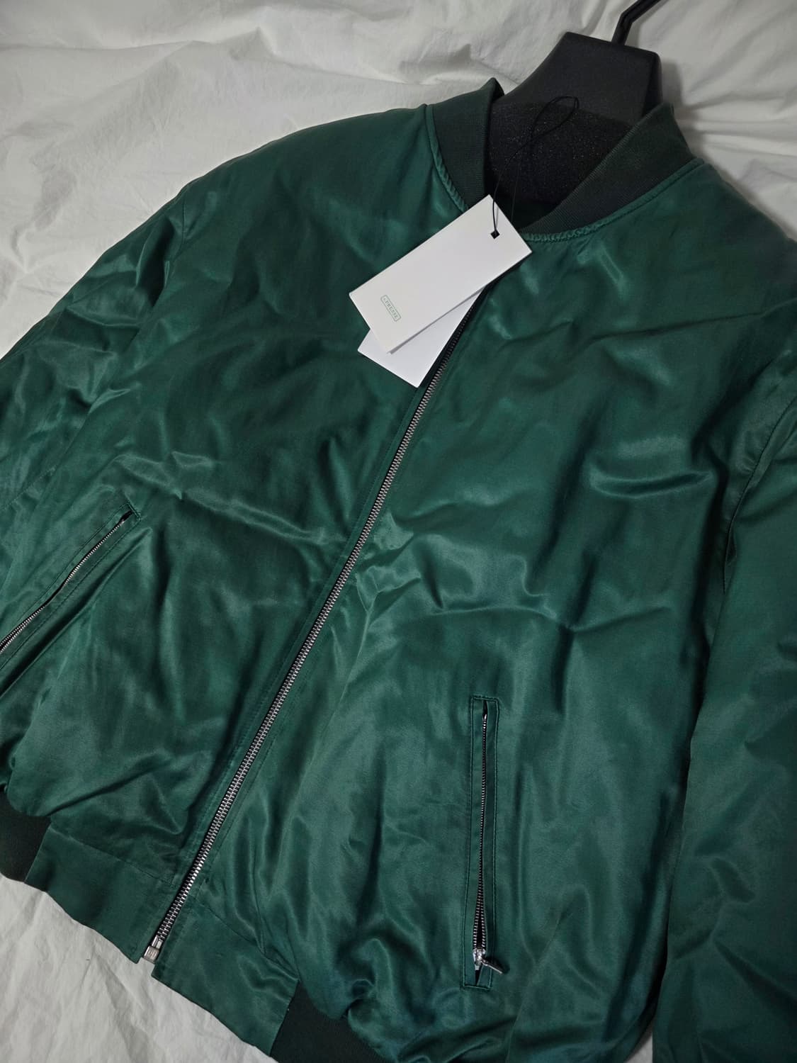 [2] 26ss 아프레쎄 빈티지 실크 투어자켓 그린 상품이미지5