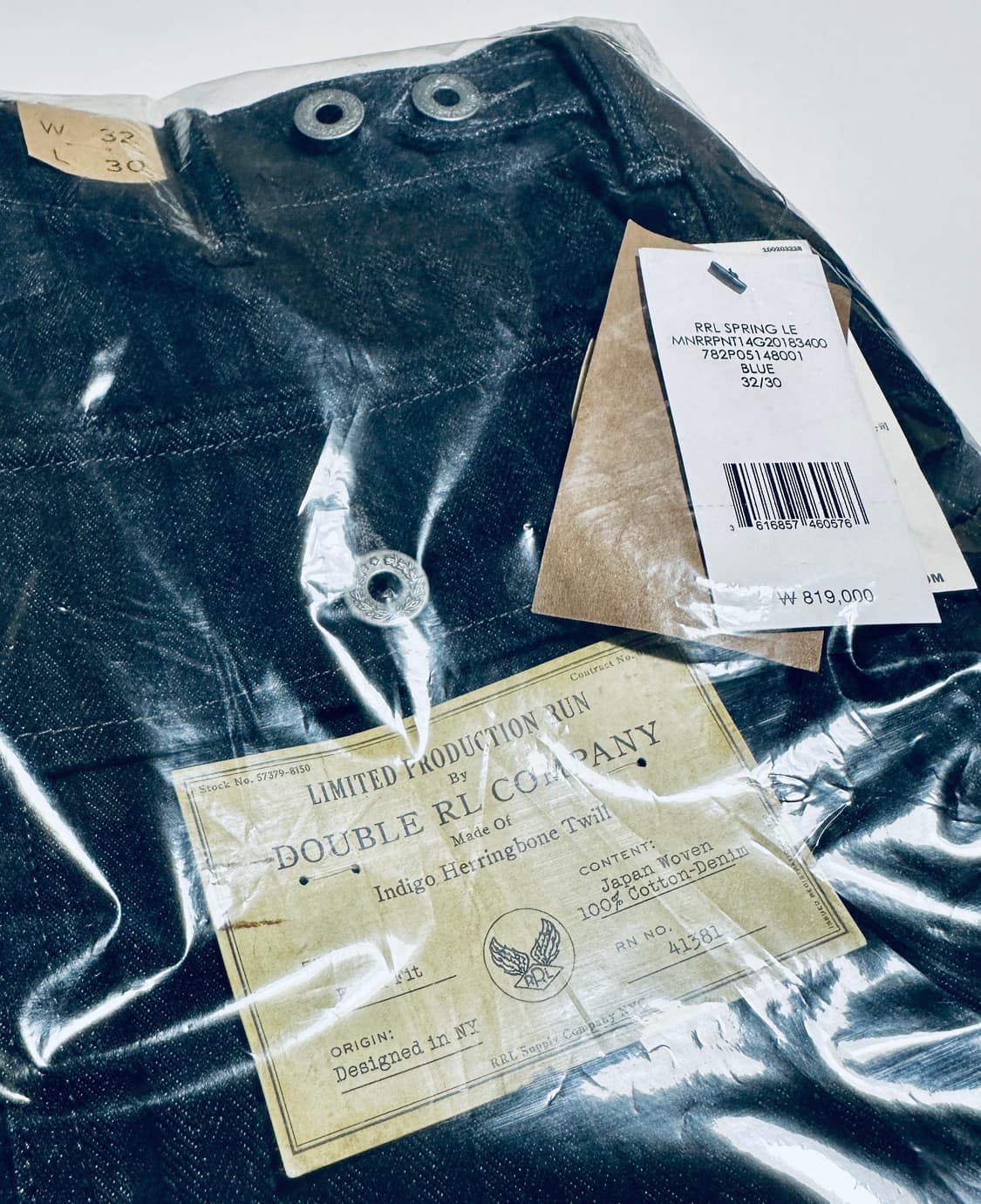RRL 더블알엘 26SS 리미티드 에디션 인디고 헤링본 데님 필드 팬츠 상품이미지5