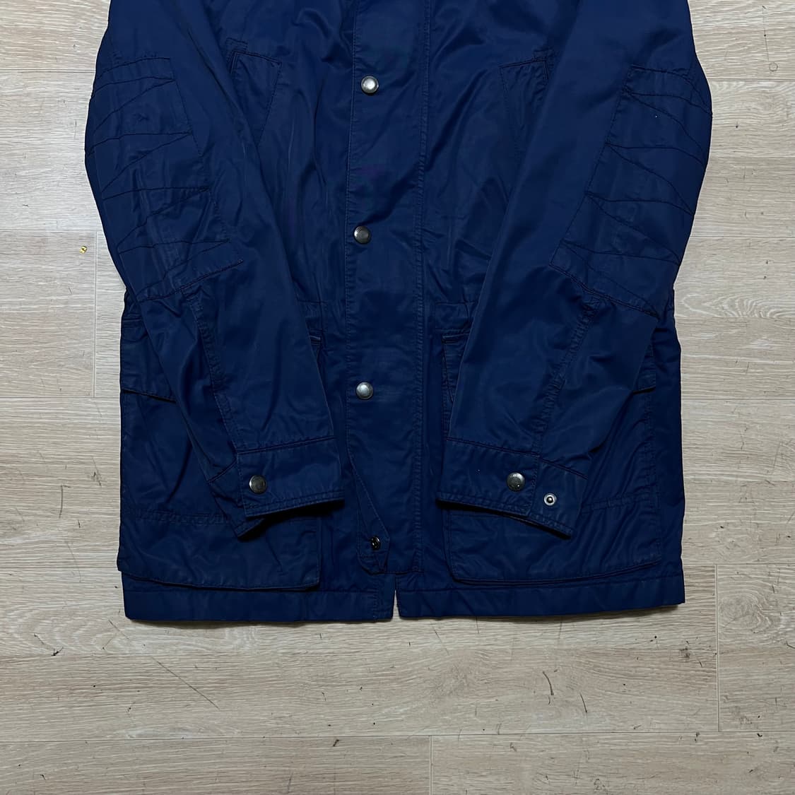 헤지스 남성 스탠드넥 카라 코튼 집업자켓 [네이비] L/100 상품이미지3