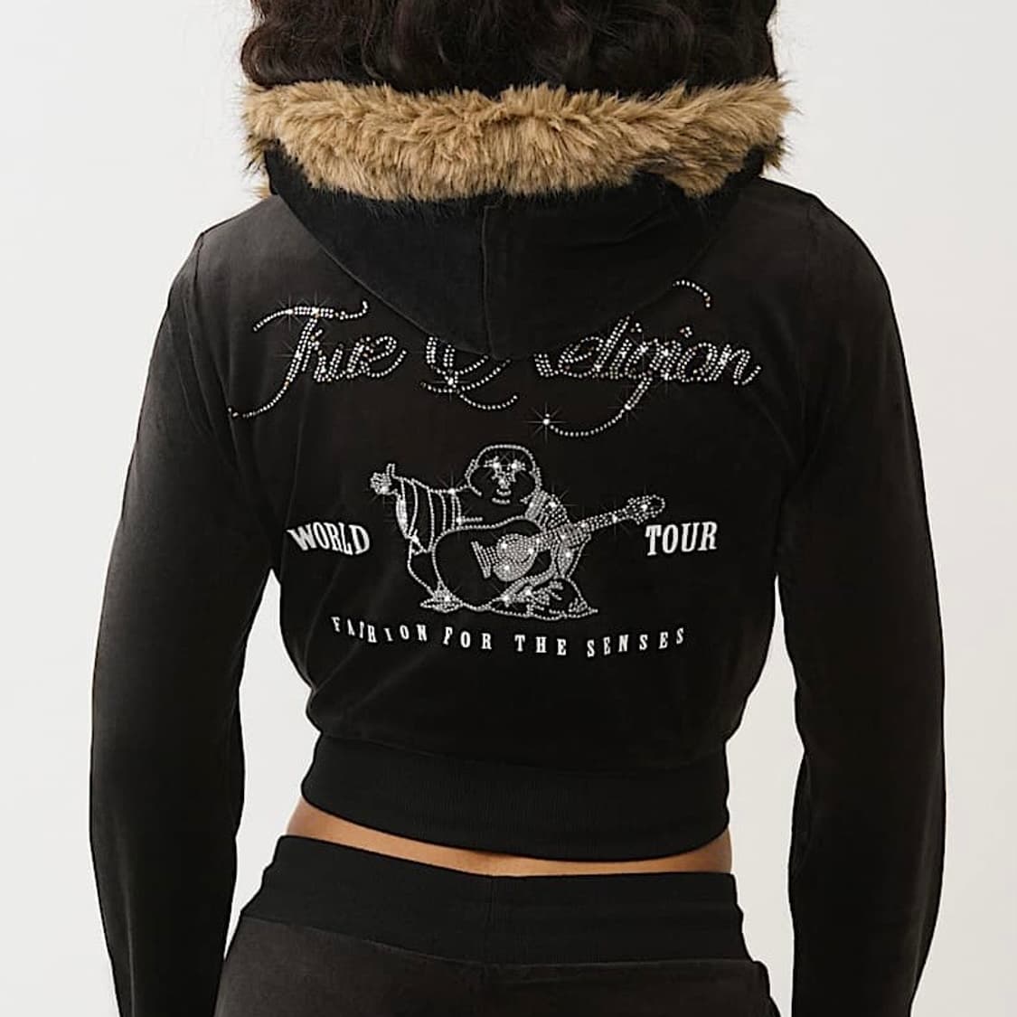 [새제품] 트루 릴리젼 벨벳 퍼 트림 후드집업 상품이미지2