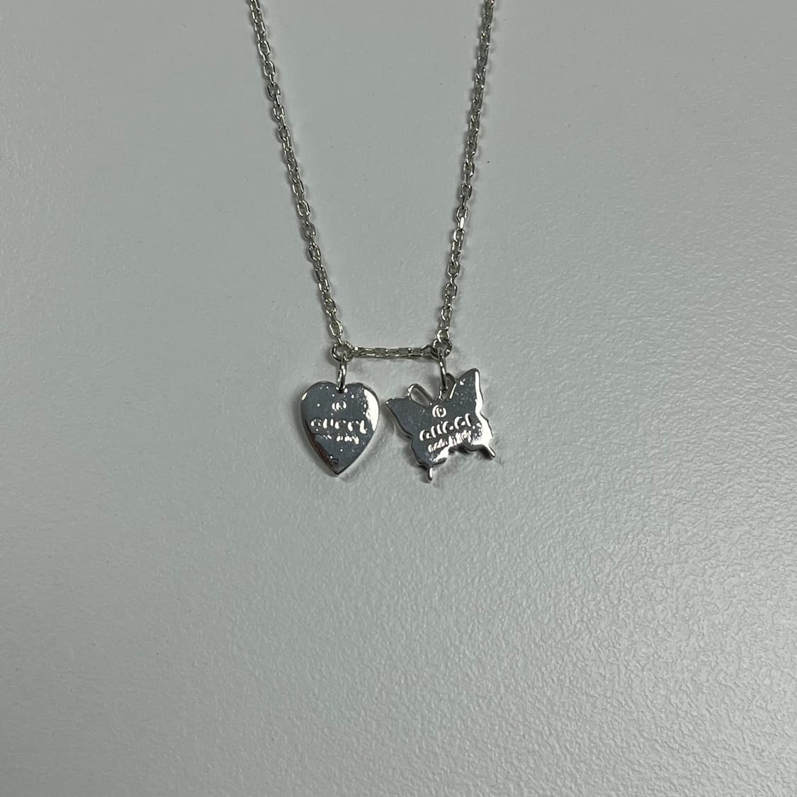 구찌 하트 나비 목걸이 상품이미지2