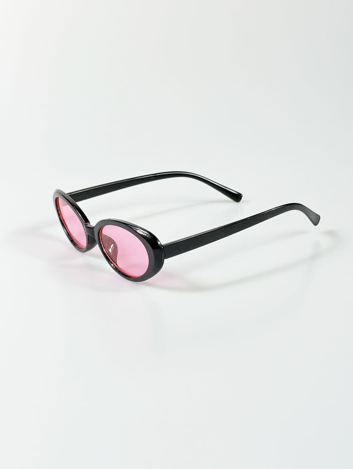 90s 블랙 캣아이 뿔테 프레임 빈티지 핑크 틴트 선글라스 상품이미지3