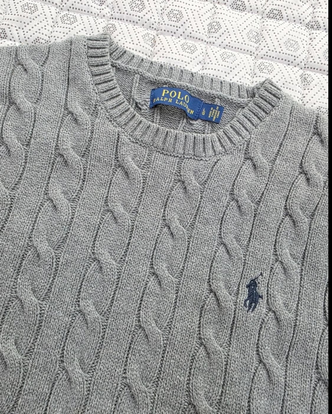 폴로 랄프로렌 케이블 니트 그레이 100 상품이미지1