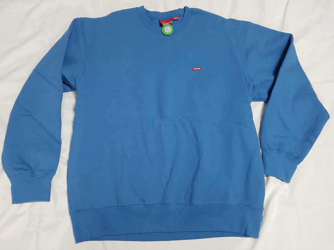 L 슈프림 스몰박스 로고 크루넥 패일 로얄 블루 맨투맨 상품이미지1