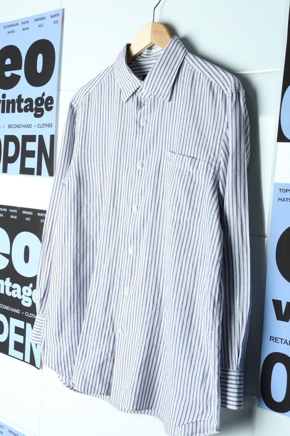 (XL-2XL) 닥스 셔츠 남방 스트라이프 린넨 마-H31303 상품이미지1