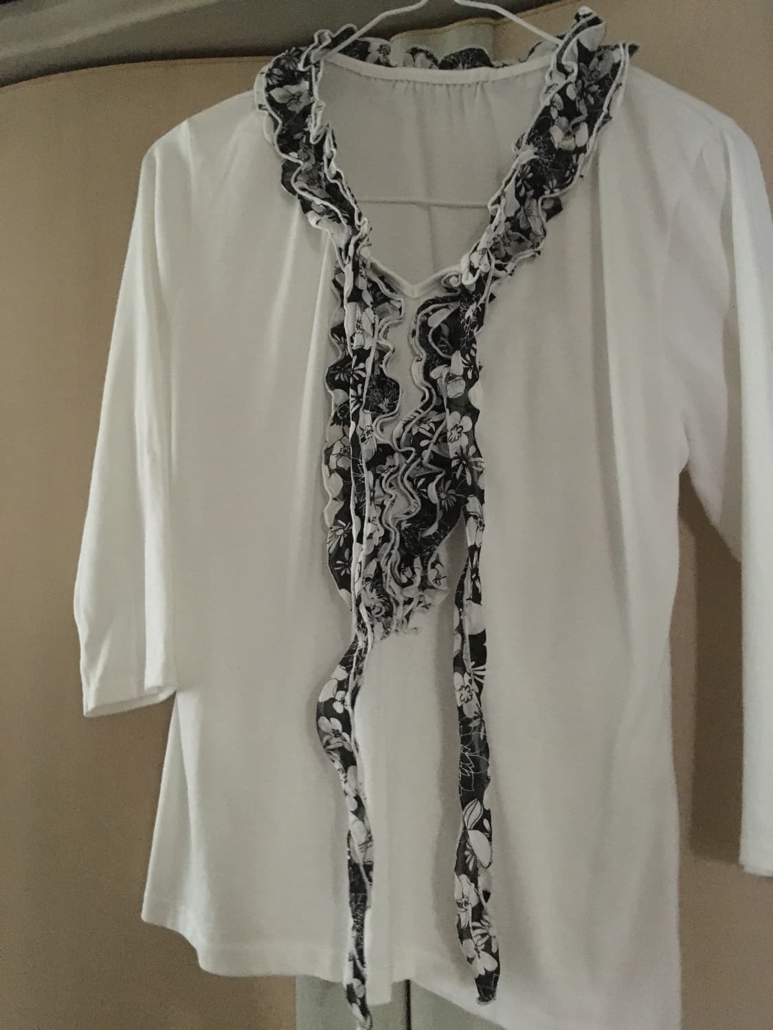 일본빈티지 레이스 프릴 티셔츠 상품이미지2