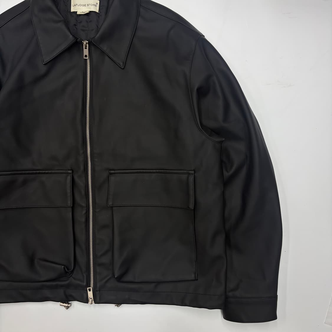 LAFUDGE STORE 라퍼지스토어 버핑 레더 블랙 자켓 L 상품이미지3