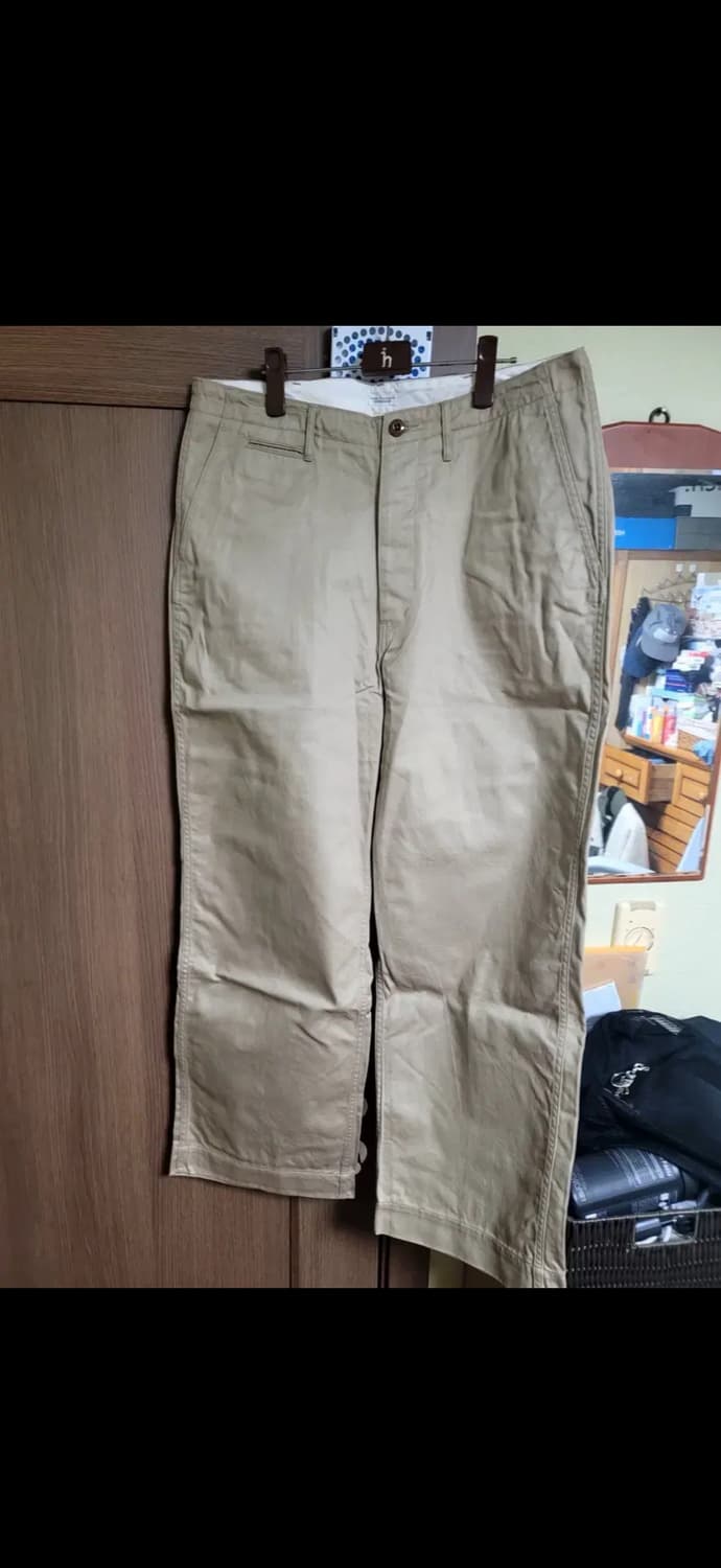 피그벨 오피서 트라우저 카키 와이드 4사이즈 상품이미지3