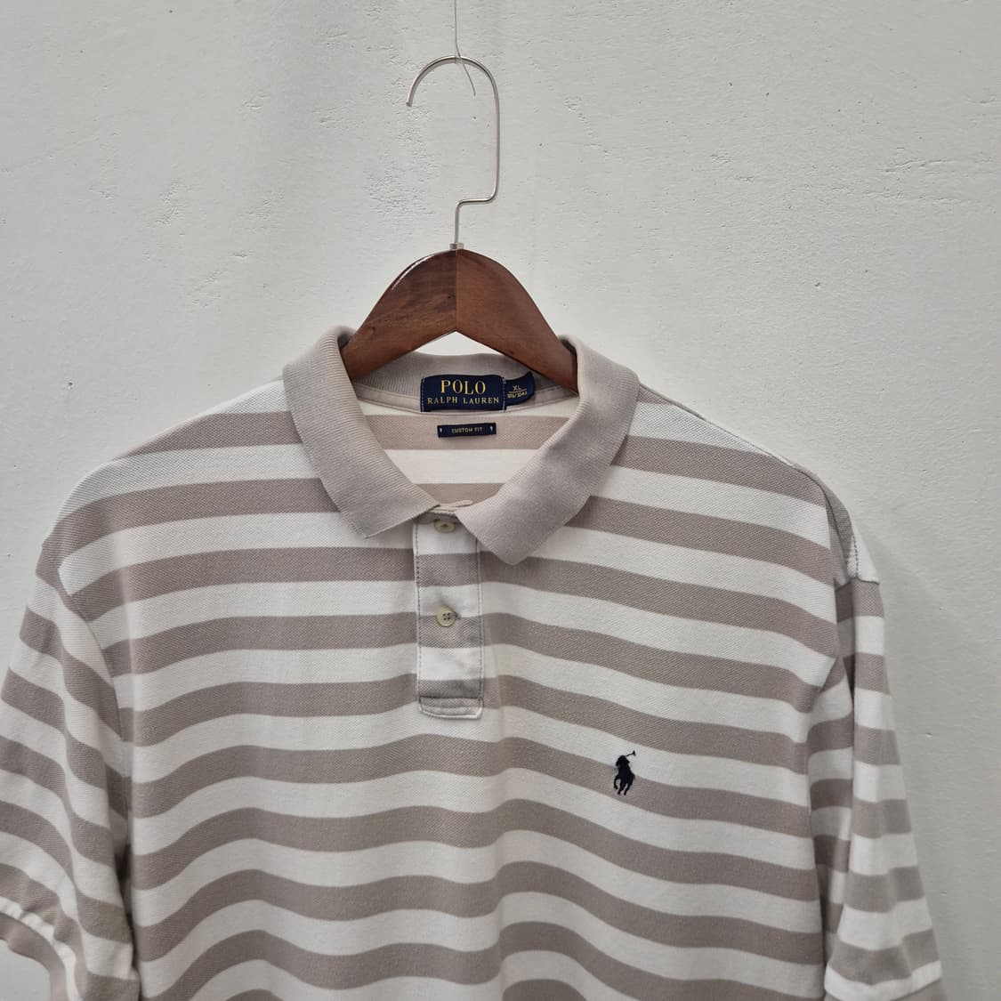 폴로 랄프로렌 스트라이프 커스텀핏 반팔 카라티 XL 상품이미지2
