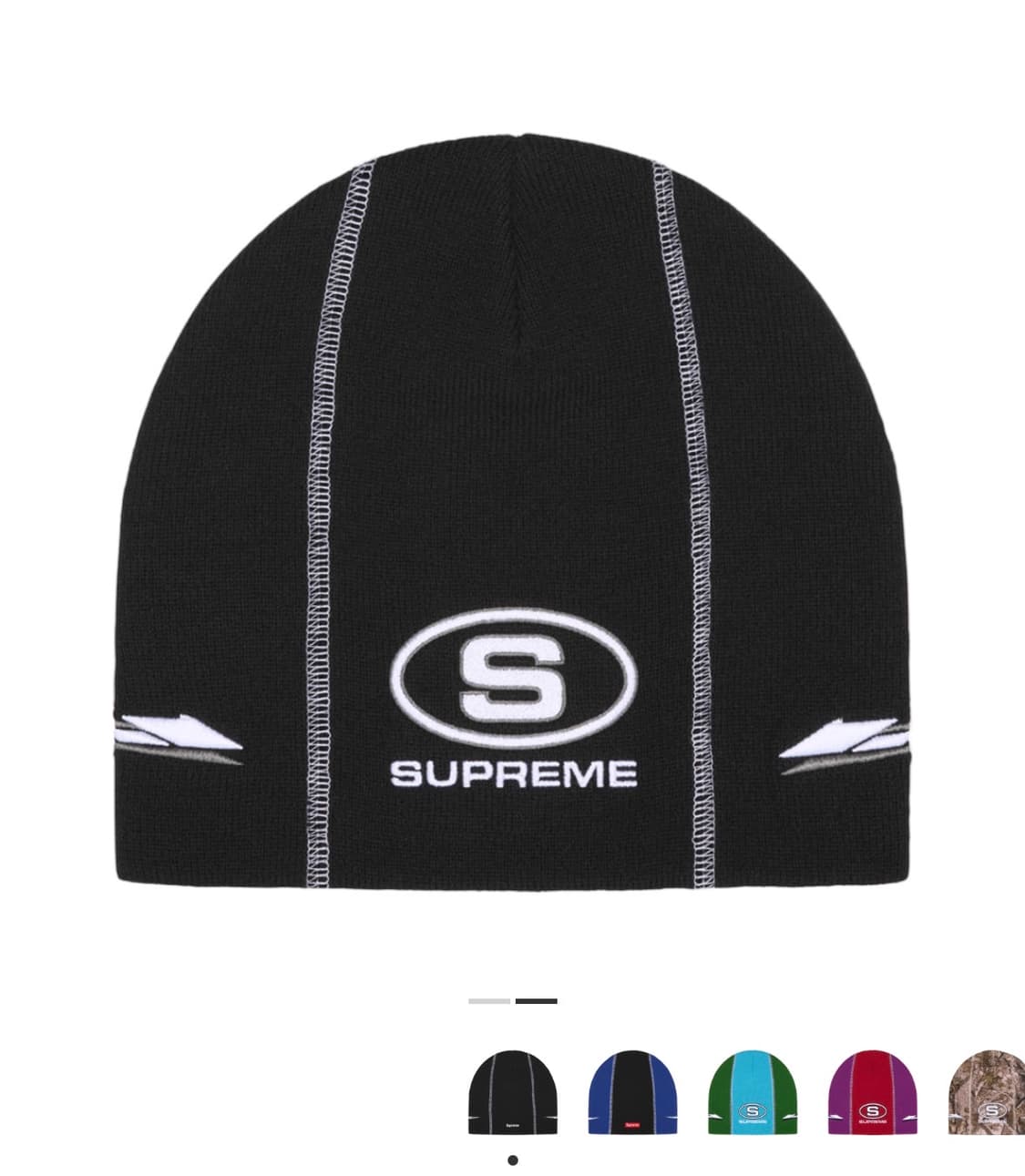 새상품 슈프림 레이싱 패널 비니 블랙 상품이미지1