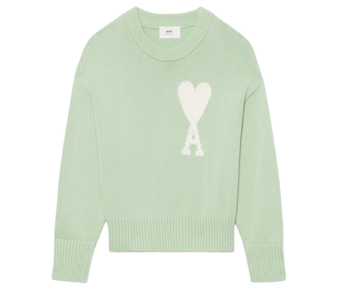 아미 빅 하트 로고 오버사이즈 스웨터 아쿠아 M 상품이미지1