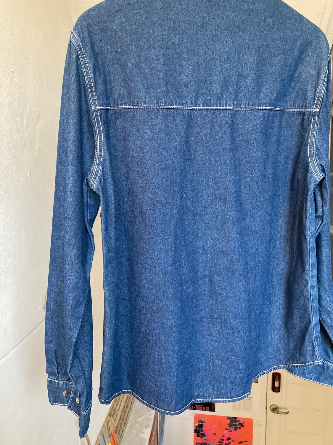 웨스턴 똑딱이 단추 데님 셔츠 상품이미지6