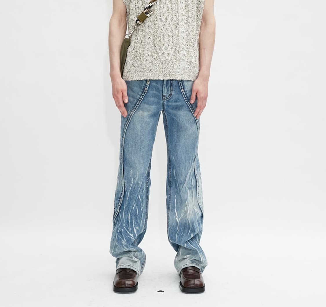 메튜 커브 진 apa499m(WASHED BLUE) 상품이미지1