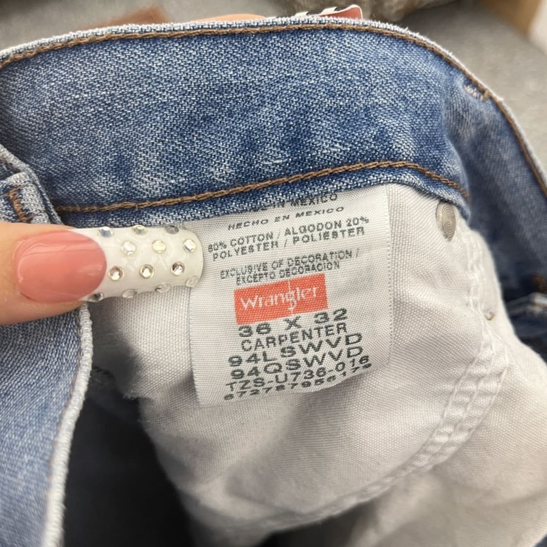 랭글러 컨트리 레트로 빈티지 카펜터 데님팬츠 36인치 C10197 상품이미지5