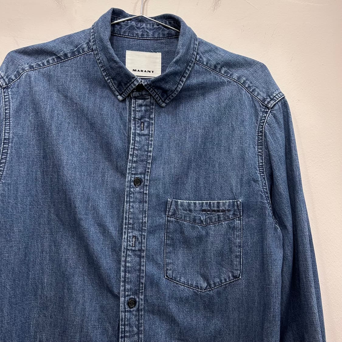 MARANT 오버핏 체스트포켓 긴팔 데님셔츠 상품이미지1