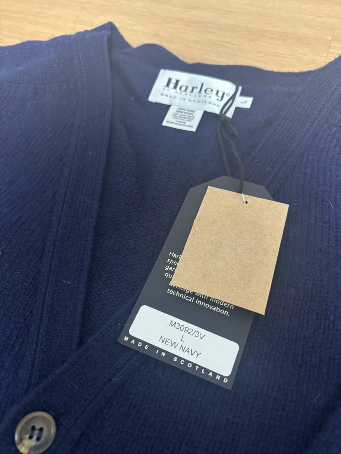 할리오브스코틀랜드 울 가디건 네이비 상품이미지3