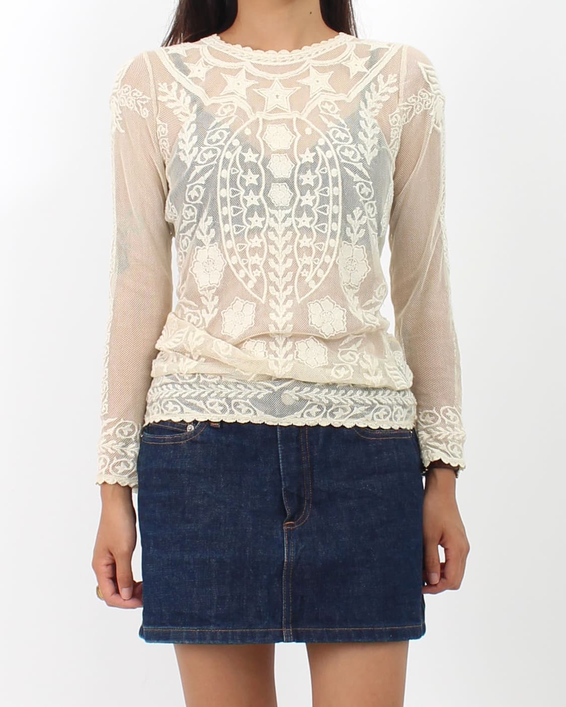 이자벨마랑 레이스 시스루 블라우스 상품이미지2