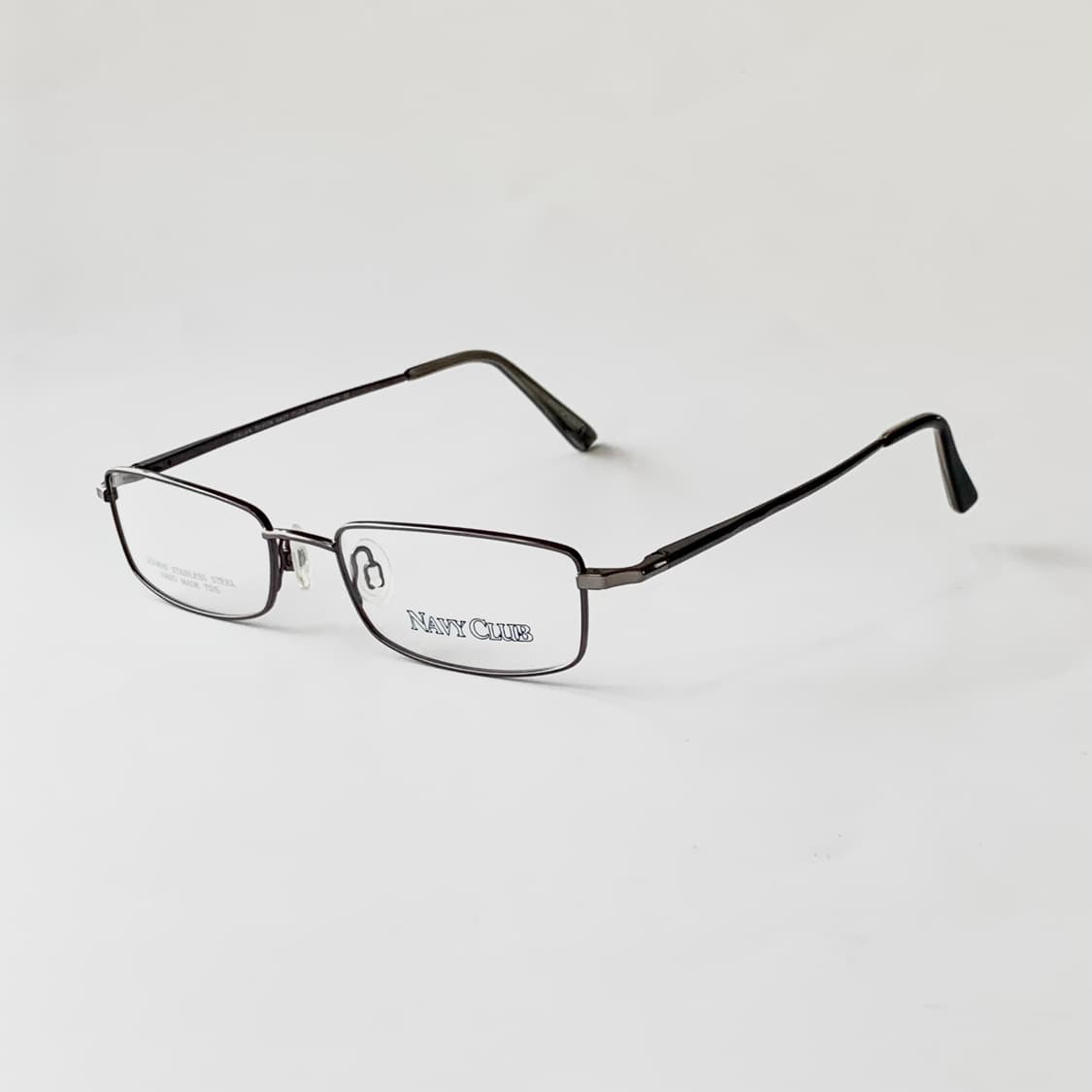 857 데드스탁 빈티지 건메탈 슬림 스퀘어 프레임 안경 상품이미지2