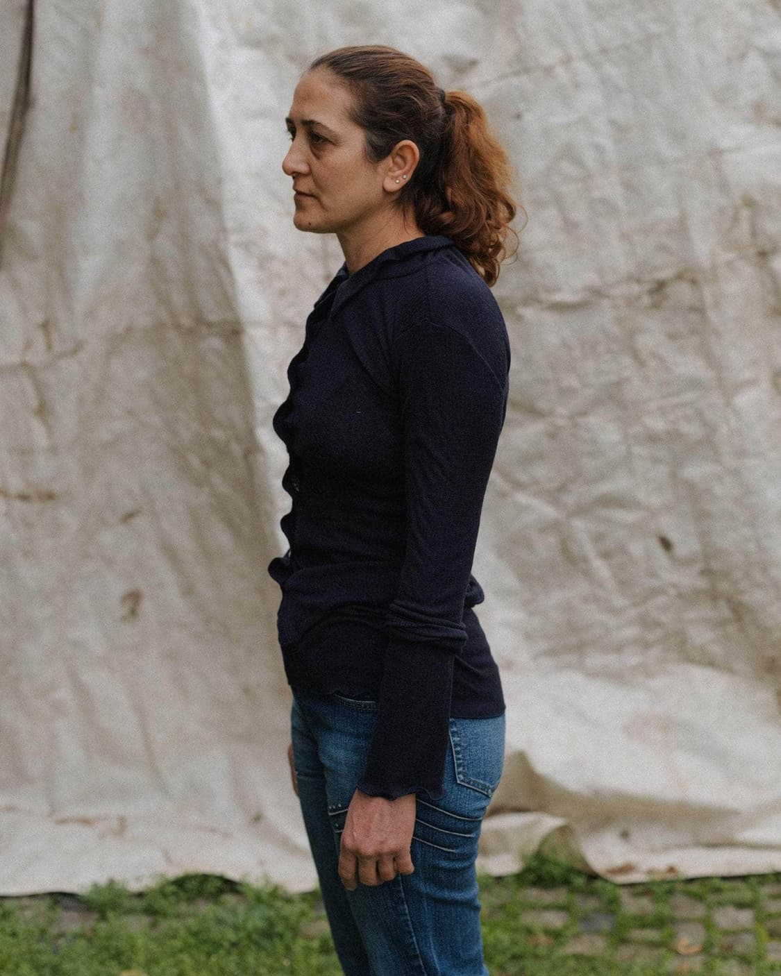 [XS,S,M,L]베이스레인지 25fw Cosme 가디건/네이비 상품이미지6