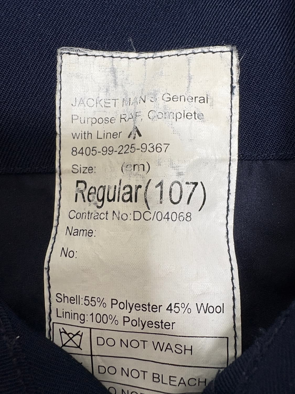 2010년대 영국 공군 RAF 보급 블루종 자켓 105 상품이미지4