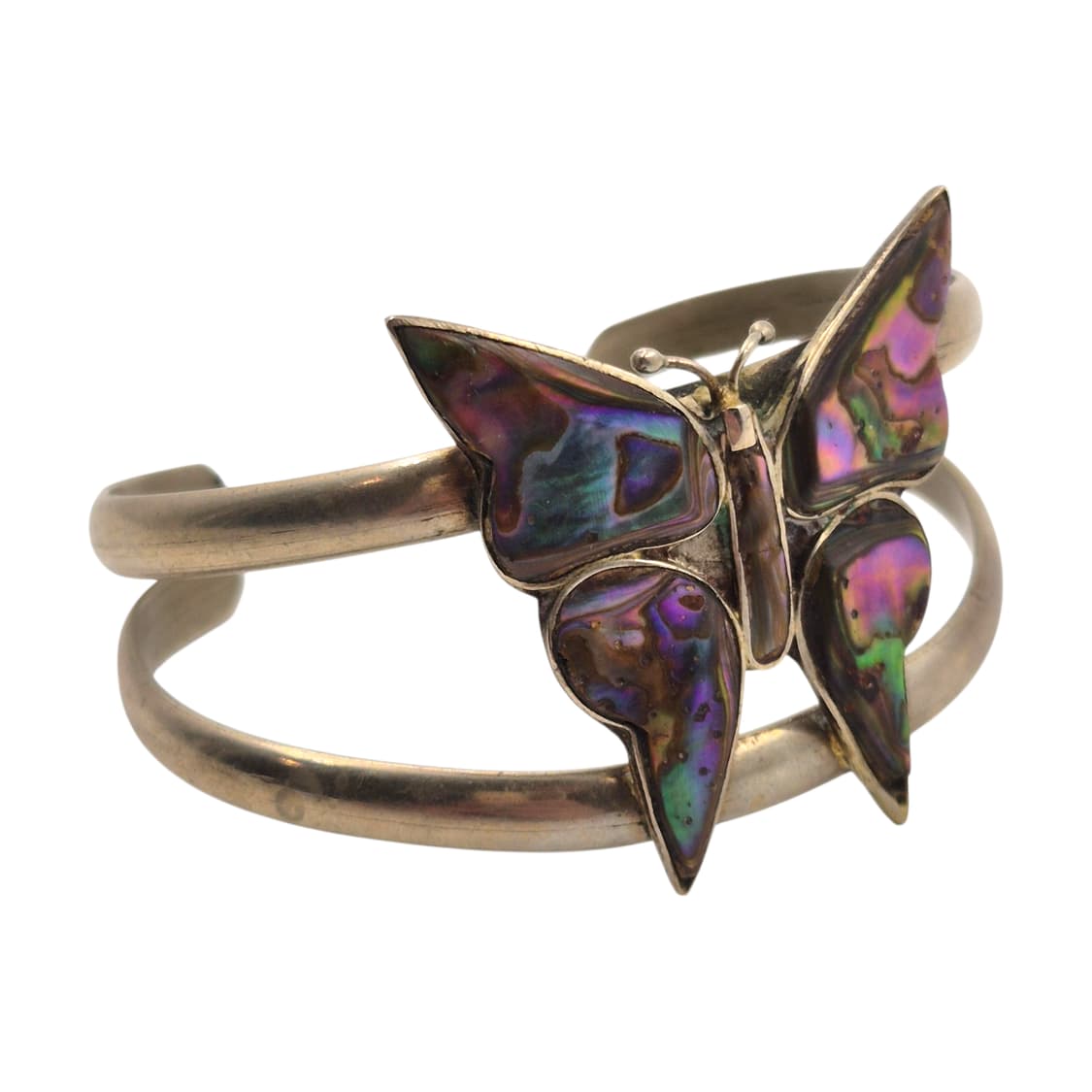 70s 멕시코 알파카 아발론 자개 빅 나비 뱅글 상품이미지2