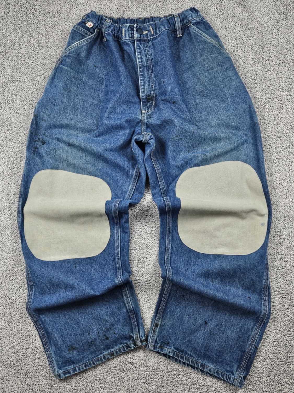 FR칼하트 밴딩 패치드커스텀 데님 카펜터 팬츠 (42X32)/ 10346 상품이미지3