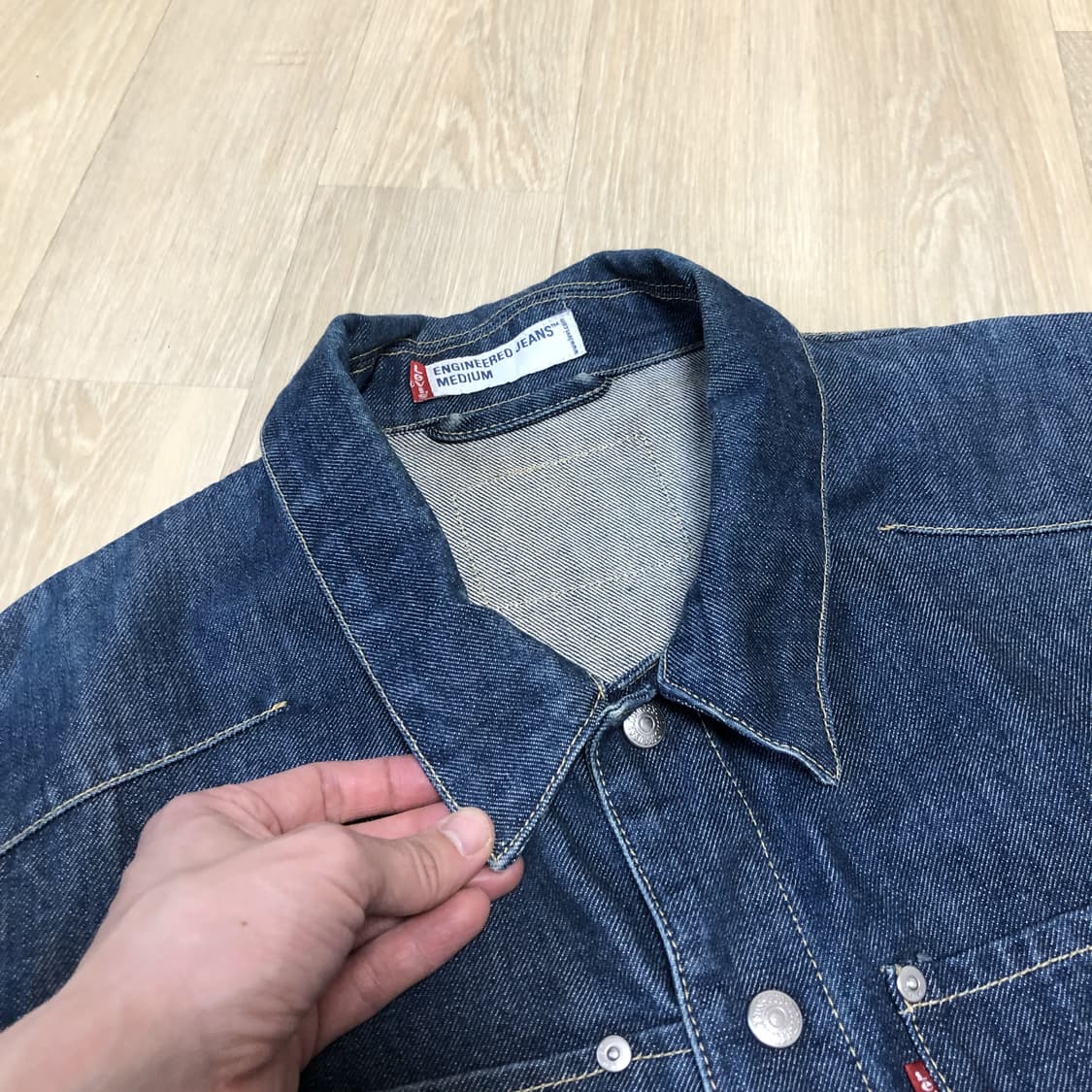 (M) 00's 리바이스 엔지니어드진 70100-0835 데님 엔진 자켓 상품이미지4