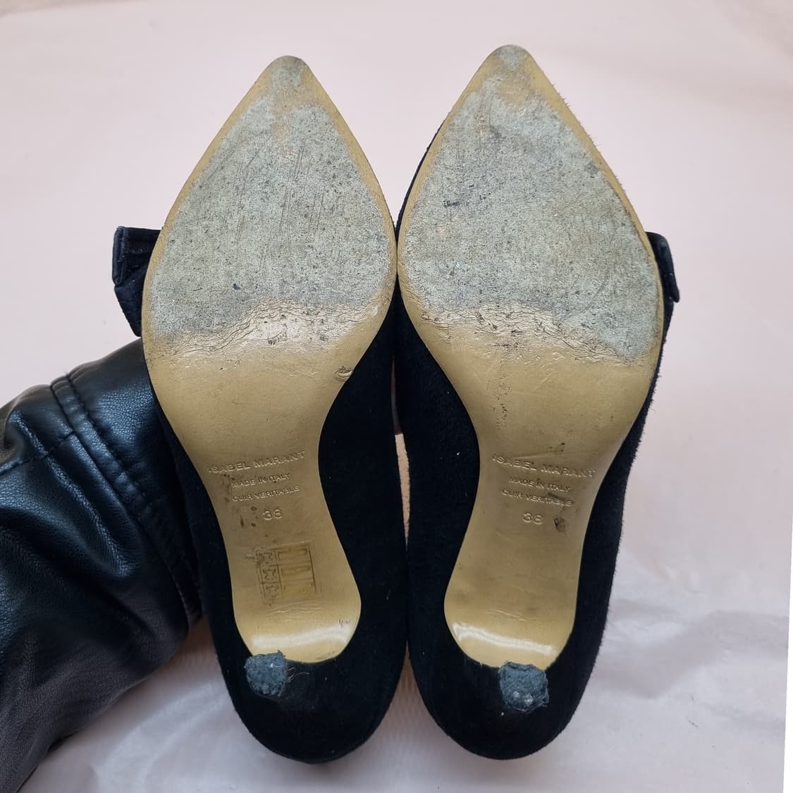 이자벨마랑 스웨이드 리본 여성 하이힐 38 240 굽11 상품이미지3