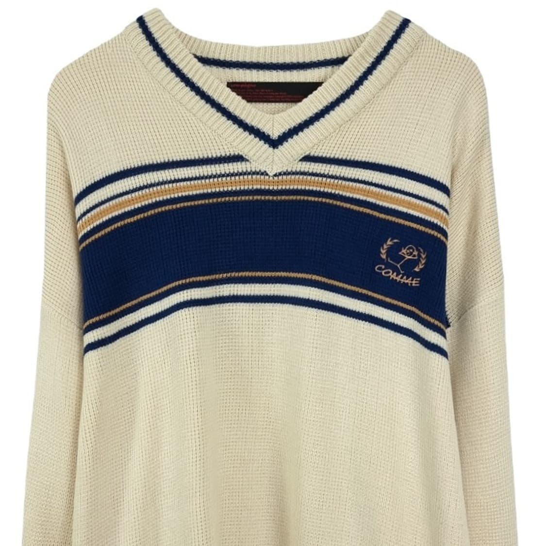 [꼼파뇨] 오버핏 브이넥 프레피 니트 아이보리 M18977 상품이미지4