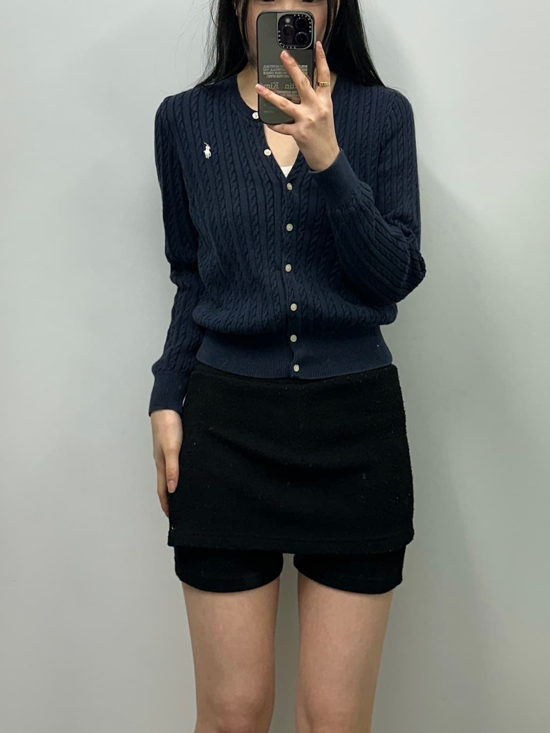 폴로 랄프로렌 신형 네이비 꽈배기 니트 가디건 상품이미지1
