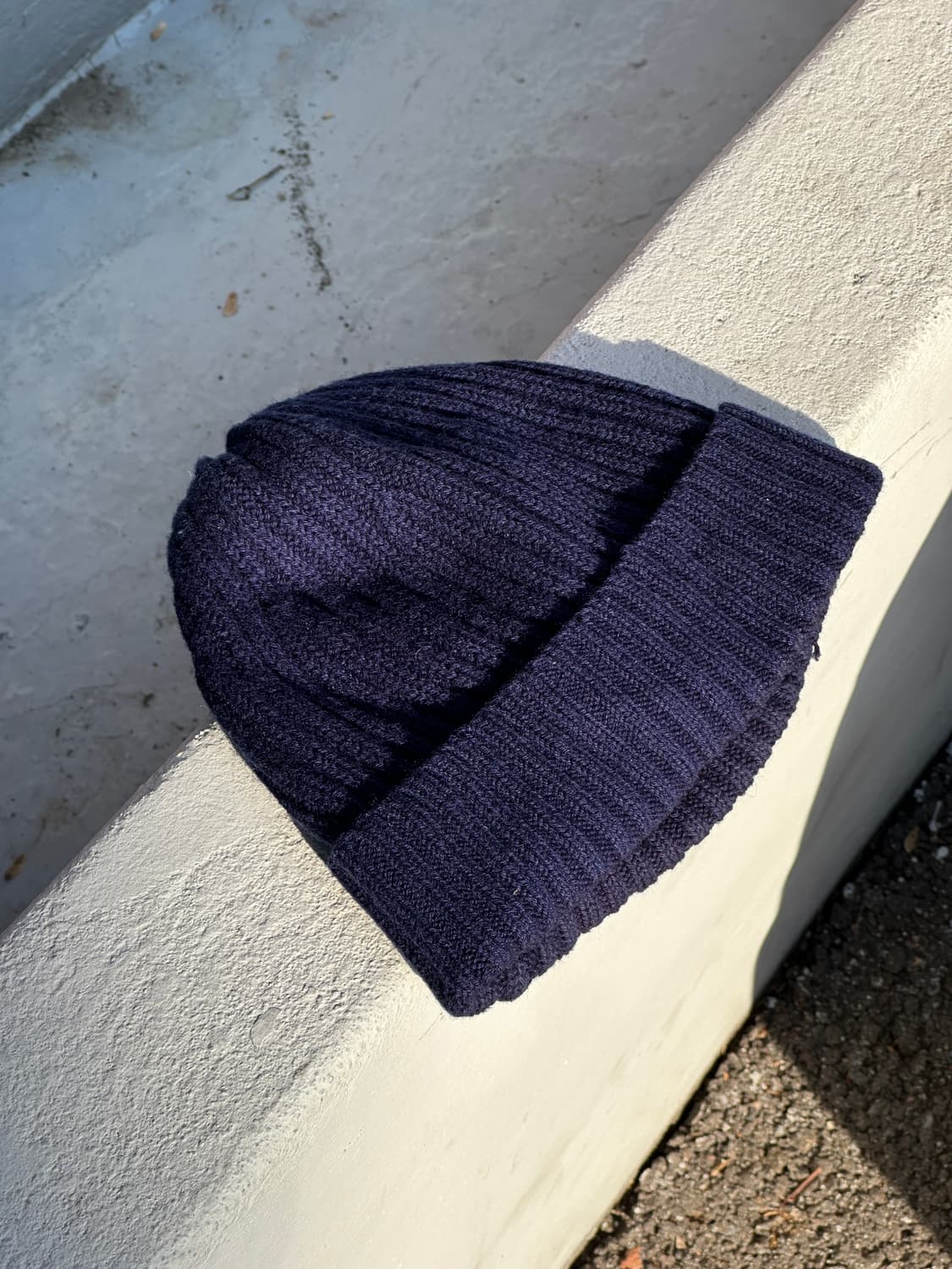 [F] 빈티지 네이비 골지 니트 비니 모자 상품이미지5