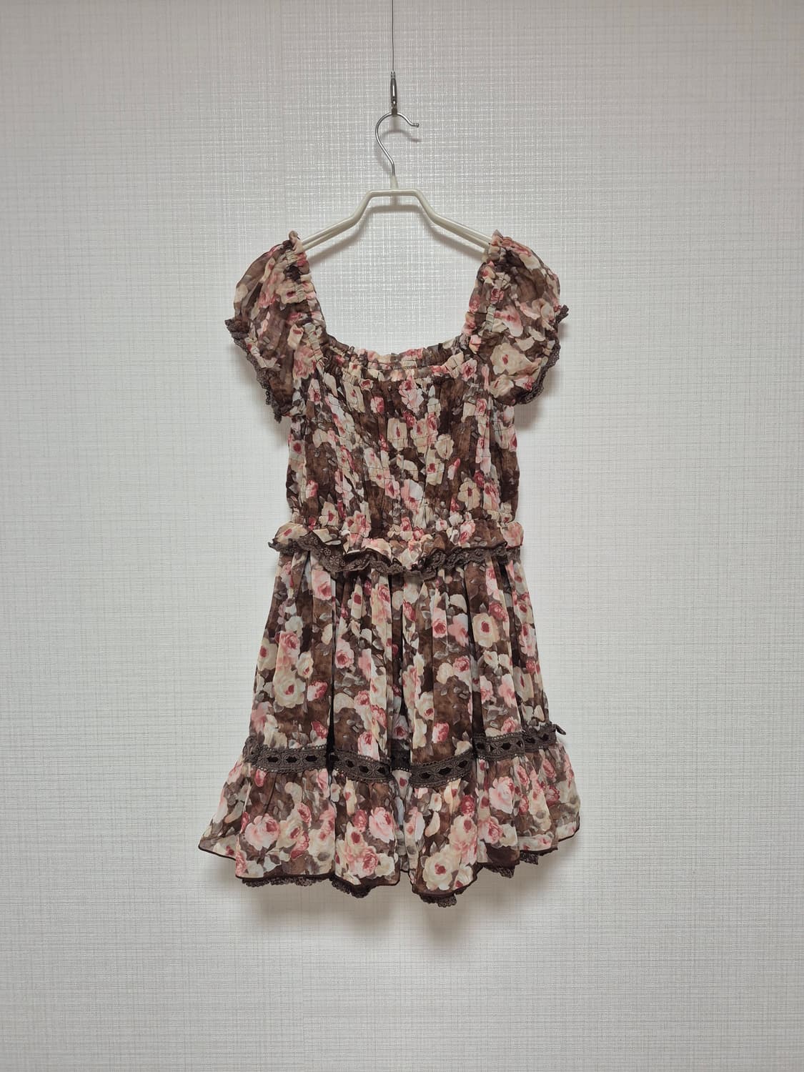 리즈리사 촬영용샘플 쵸코플로럴 원피스 상품이미지3