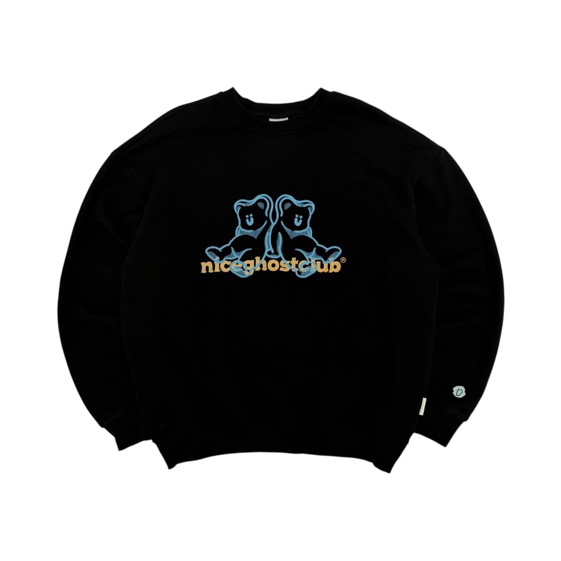 나이스고스트클럽 블랙 베어 맨투맨 M 상품이미지1
