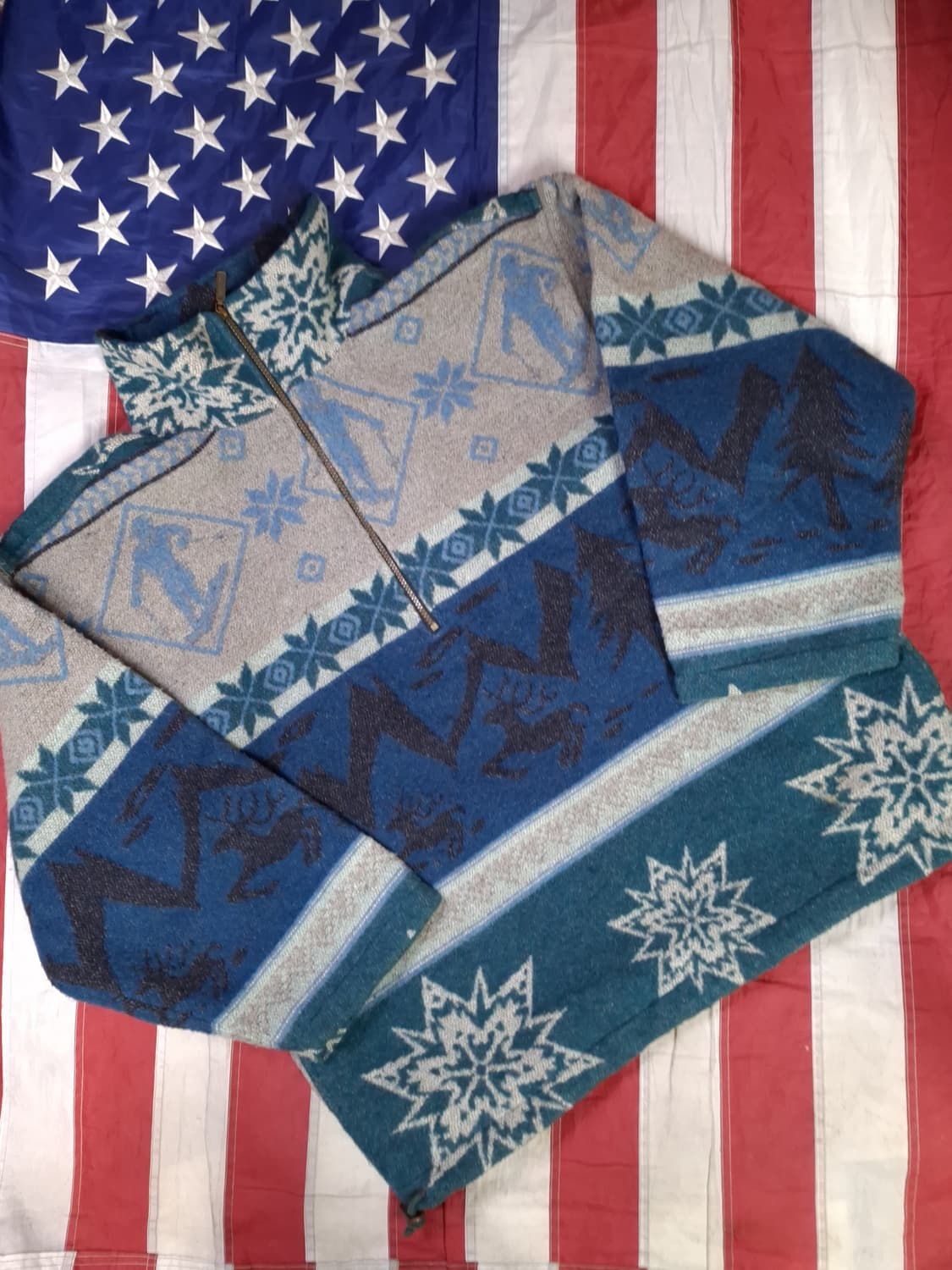 오리지날 90's 엘엘빈 노르딕 오버핏 후리스자켓 상품이미지1