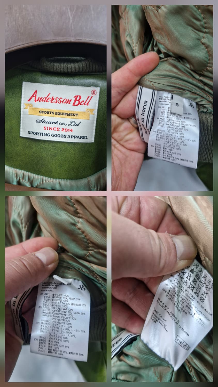 90S/55 앤더슨벨 리루 포 레더 레이싱 봄버 자켓. 상품이미지9