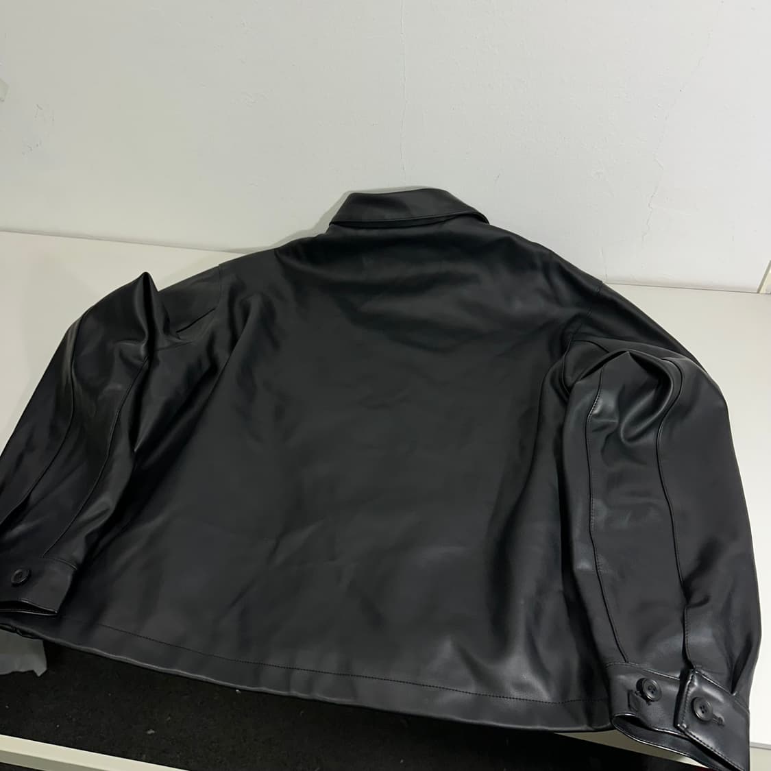 L 라퍼지스토어 블랙 가죽 레더자켓 상품이미지5