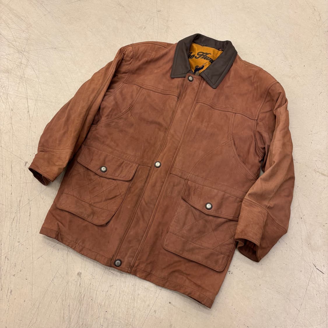 헌트 카우하이드 브라운 헌팅 자켓 상품이미지1