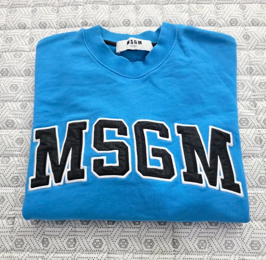 MSGM 여성 크롭 맨투맨 블루 ~55 상품이미지7